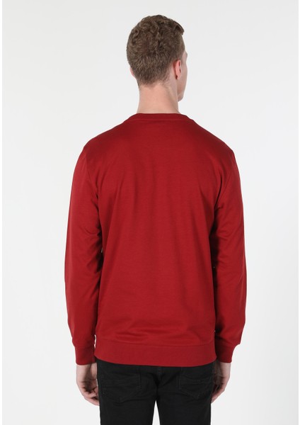 Regular Fit Erkek Kirmizi Sweatshirt fiyatları
