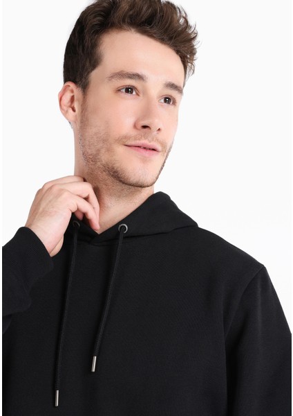 Regular Fit Erkek Siyah Sweatshirt fırsatları