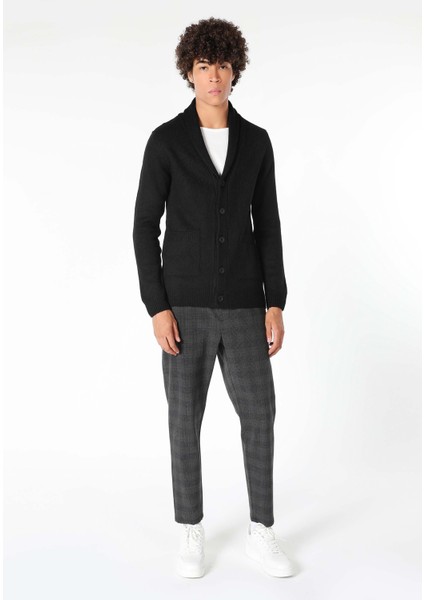 Slim Fit Erkek Siyah Hırka fırsatları