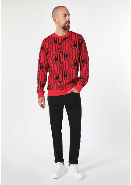 Regular Fit Erkek Kirmizi Sweatshirt
