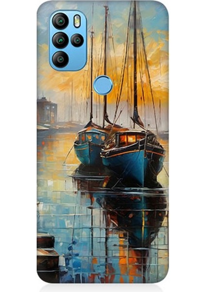 General Mobile Gm 21 Pro Uyumlu Limanda Günbatımı Huzuru Desenli Silikon Kılıf