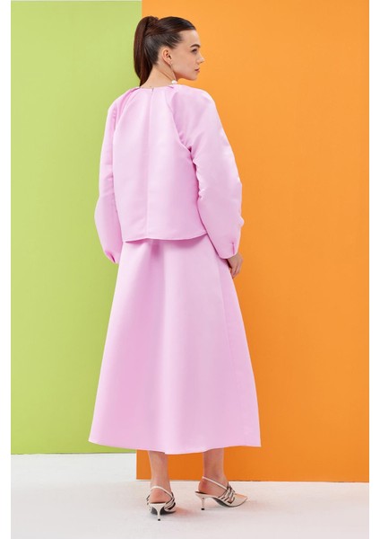Candy Fiyonklu Tafta Bluz Pembe indirimleri