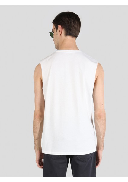 Regular Fit Erkek Beyaz Atlet