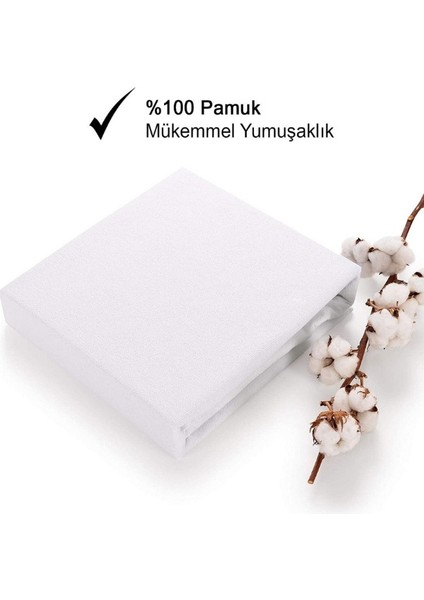 Micro Fitted Full Kenar Su Sıvı Geçirmez Alez Çarşaf Tek, Çift ve Battal Beyaz Renkli Yatak Koruyucu