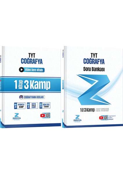 Coğrafyanın Kodları Tyt Coğrafya 1 Kitap 3 Kamp Video Ders Kitabı ve Soru Bankası Seti