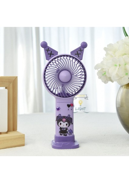 Çoçuklar Için Şarjlı El Fanı Kuromi Figür Yapıştırmalı Vantilatör Serinletici Taşınabilir Fan modelleri