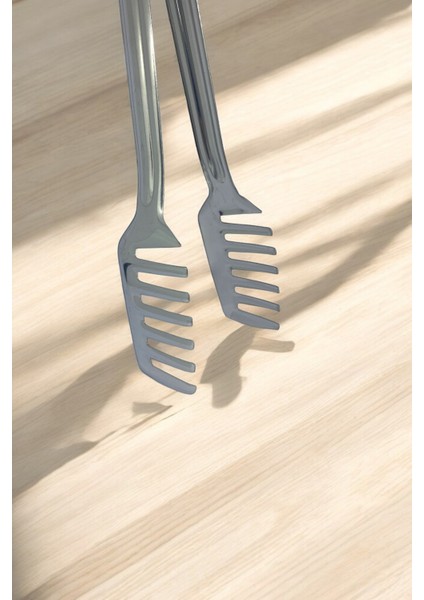 3 Lü Paslanmaz Çelik Makarna/ Salata ve Pasta/ Börek Maşası- 3 Parça Maşa Seti- 23 cm indirimleri