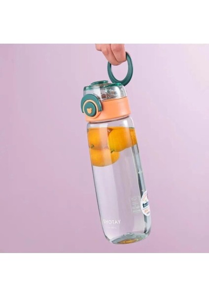 650 ml Sevimli Ayıcık Tritan Su Matara, Ölçü Skalalı, Açık Mavi