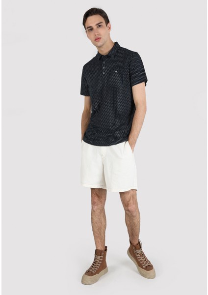Regular Fit Polo Yaka Erkek Lacivert Kısa Kol Tişört modelleri