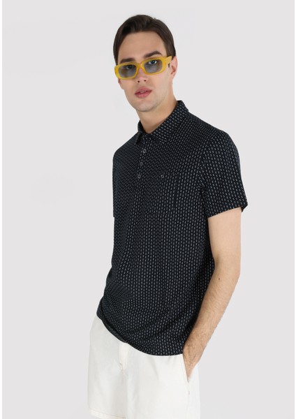 Regular Fit Polo Yaka Erkek Lacivert Kısa Kol Tişört fırsatları