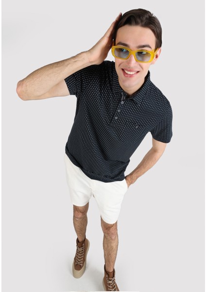Regular Fit Polo Yaka Erkek Lacivert Kısa Kol Tişört indirimleri