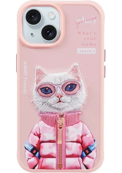 iPhone 15 Uyumlu 3D Gözlük Fermuar Beauty Kedi Nakış İşlemeli Kabartmalı Cool Cute Kılıf fiyatları