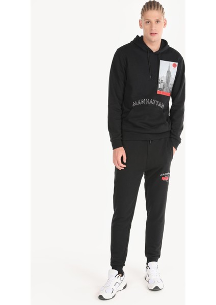 Regular Fit Erkek Siyah Sweatshirt modelleri