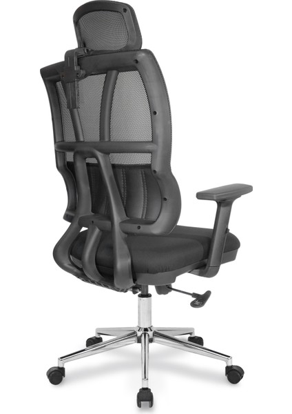 Jumbo Siyah İskelet Yarım Derili | Yönetici Koltuğu | Ofis Çalışma Koltuğu | Hareketli Kol fırsatları