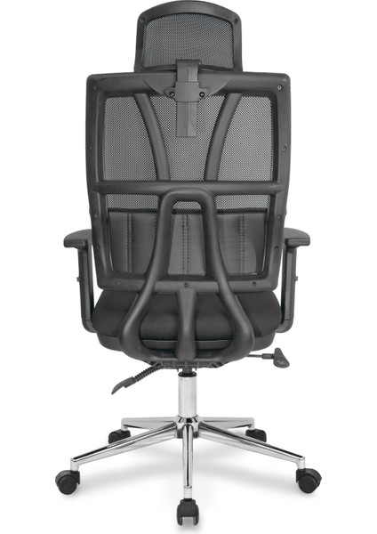 Jumbo Siyah İskelet Yarım Derili | Yönetici Koltuğu | Ofis Çalışma Koltuğu | Hareketli Kol indirimleri