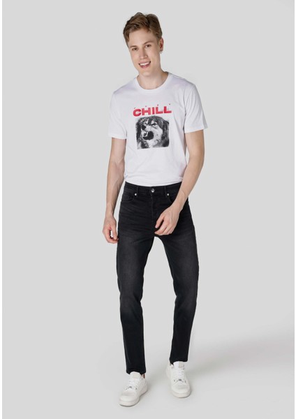 Loose Straight Fit Orta Bel Düz Paça Erkek Siyah Jean Pantolon modelleri