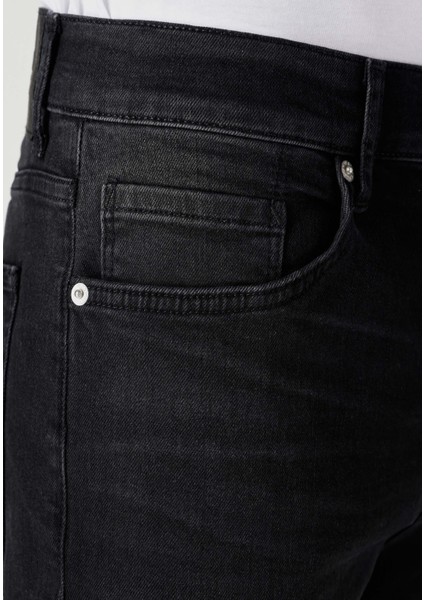 Loose Straight Fit Orta Bel Düz Paça Erkek Siyah Jean Pantolon indirimleri