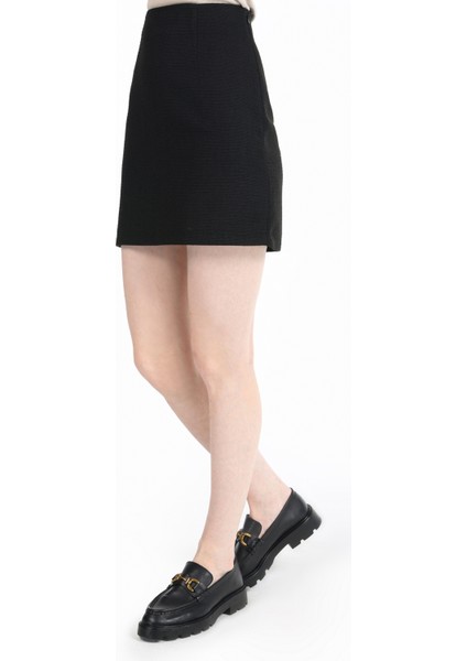 Mini Skirt Düz Fermuarlı Kadın Siyah Etek fırsatları