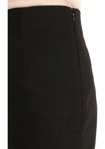 Mini Skirt Düz Fermuarlı Kadın Siyah Etek indirimleri