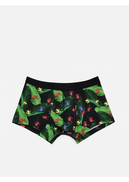 Modern Fit Baskılı Erkek Çok Renkli Boxer