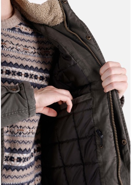 Regular Fit Erkek Yeşil Kaban