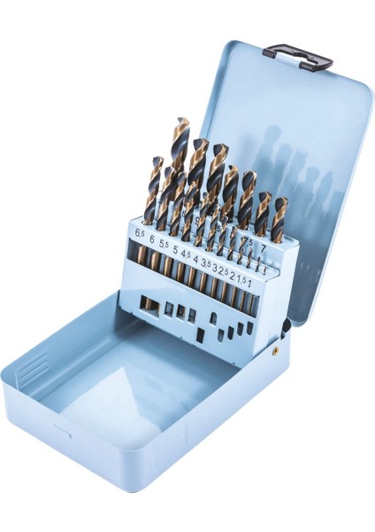 DIN338 Matkap Seti 19 Parça 1-10MMX0.5 Hss