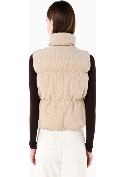 Regular Fit Kadın Bej Yelek Cl1066883