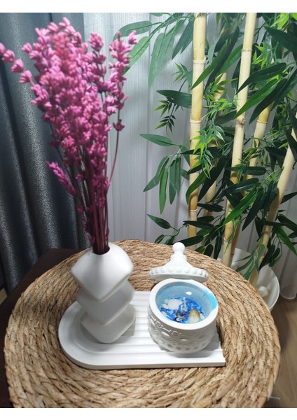 : Ev , Ofis Dekarasyonu Için Benzersiz Bohem Vazo & Okyanus Temalı Jel Mum. fırsatları