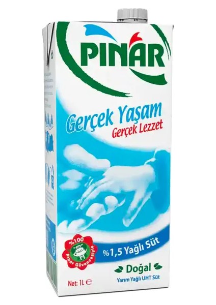 Yarım Yağlı Süt 1 L x 24 Adet