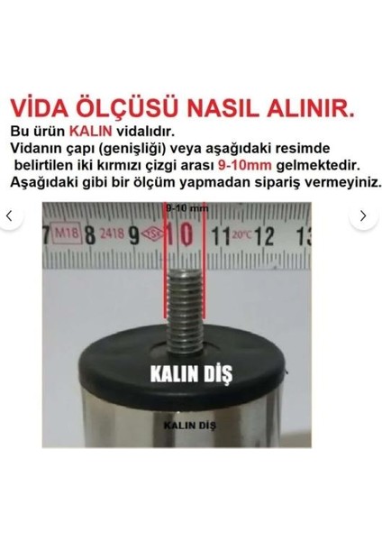 Baza Ayağı Krom 10 cm M10