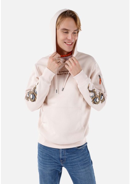 Regular Fit Erkek Ekru Sweatshirt