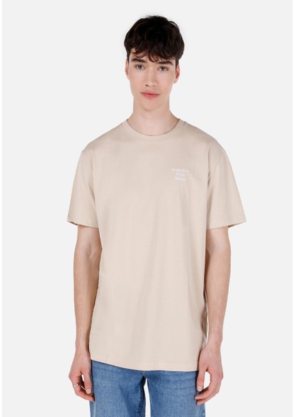 Bej Erkek Tshirt K.kol
