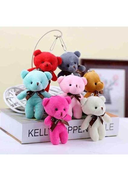 Yumoş Mini Peluş Ayıcık Anahtarlık 7'li Set | Çanta Süsü Aksesuar Tatlı Şirin Sevimli Maskot Hediyelik Renkli Oyuncak fiyatları