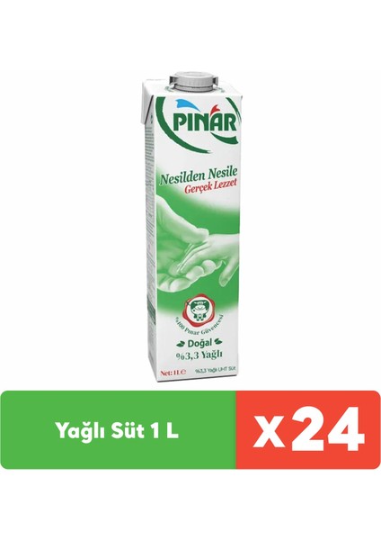 Yağlı Süt 1 L x 24 Adet