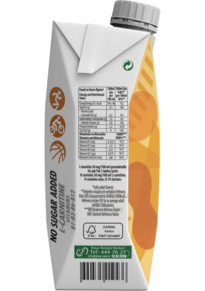 Yer Fıstıklı ve Muz Aromalı Protein Süt 500 ml x 24 Adet modelleri