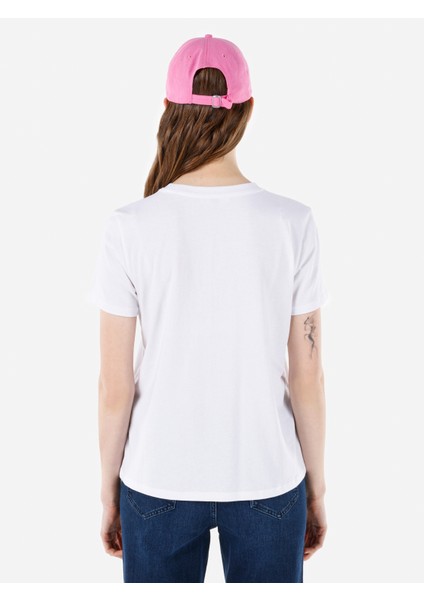 Regular Fit Yuvarlak Yaka Kadın Beyaz Kısa Kol Tişört Cl1067982 fiyatları