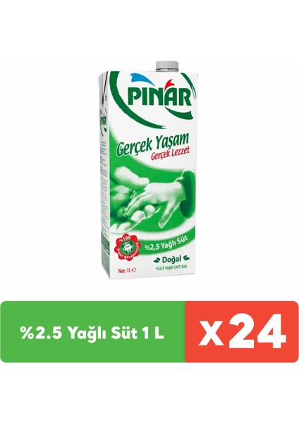 %2.5 Yağlı Süt 1 L x 24 Adet