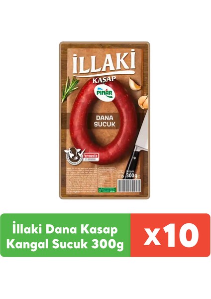 İllaki Dana Kasap Kangal Sucuk 300 g x 10 Adet