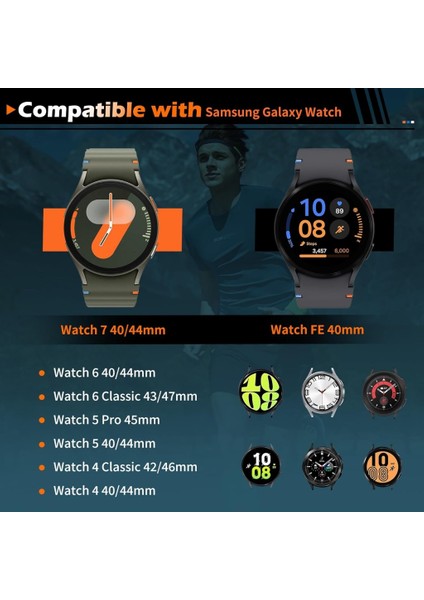 Samsung Galaxy Watch 4 5 6 7 Fe 40 40 44 Classic 42 43 46 47 mm Kordon Dekoratif Örgü Çizgili Spor Silikon Kayış fiyatları