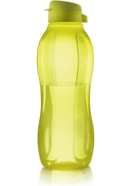 Yeşil 1.5 L Taşınabilir Suluk, Kolay Açılır Kapak, Plastik