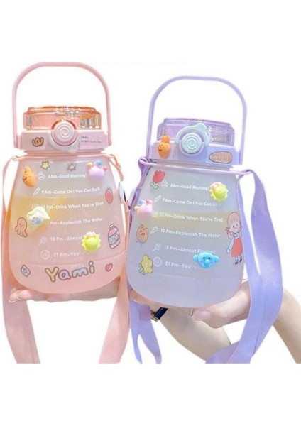 Çok Renkli, Şık ve Sağlıklı 300 ml Plastik Matara