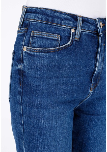 Regular Fit Kadın İndigo Jean Pantolon fırsatları