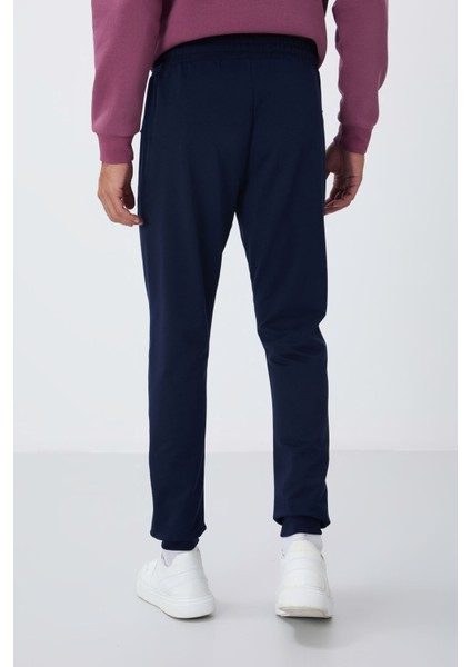 İndigo Fermuar Cepli Standart Kalıp Jogger Erkek Eşofman Alt - 84651 modelleri