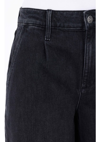 Regular Fit Kadın Siyah Jean Pantolon