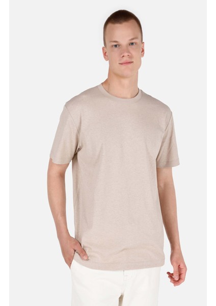 Bej Erkek Tshirt K.kol