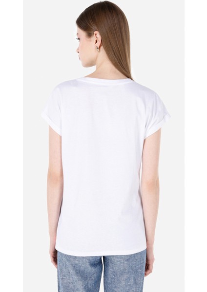 Beyaz Kadın Tshirt K.kol
