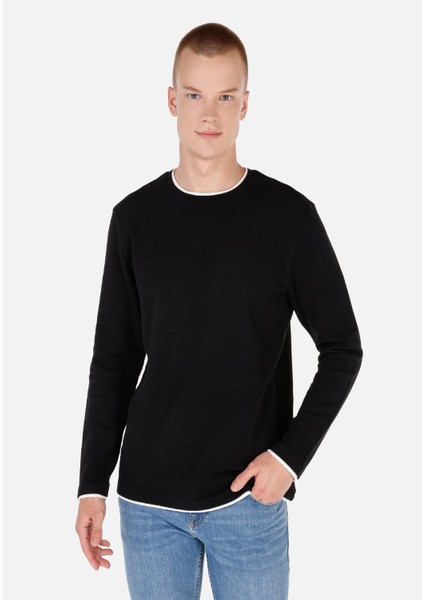 Siyah Erkek Tshirt U.kol