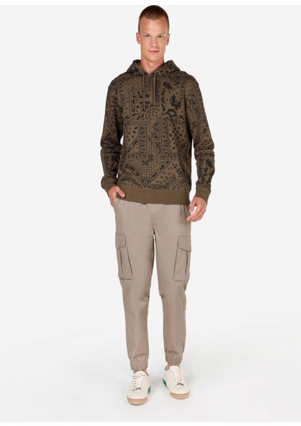 Regular Fit Erkek Yeşil Sweatshirt