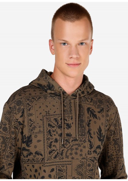 Regular Fit Erkek Yeşil Sweatshirt
