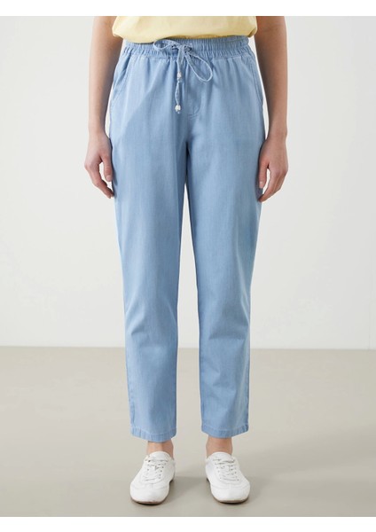 Lcwaıkıkı Classic Bej Beli Lastikli Carrot Fit Kadın Jean Pantolon fiyatları